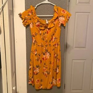 This a perfect spring or summer dress. It is short but snugs you at the top.